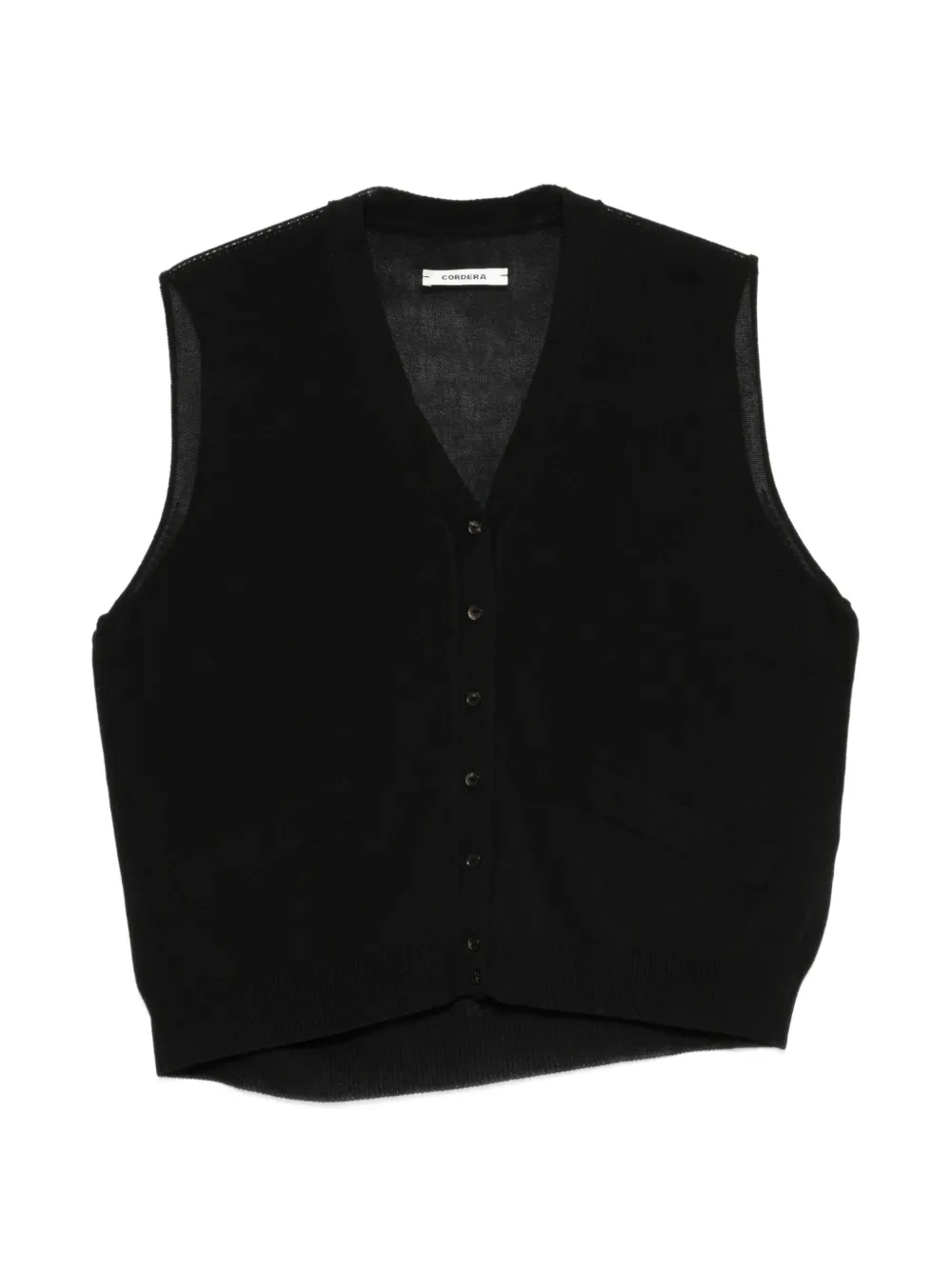Cordera button-up knitted top - Nero