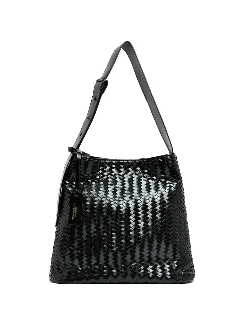Sarah Chofakian Early Grey woven shoulder bag - Nero