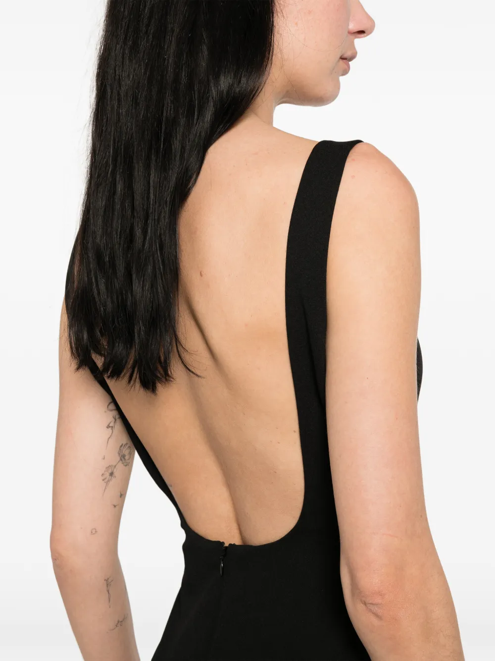 Solace London Aneila maxi-jurk met vierkante hals Zwart