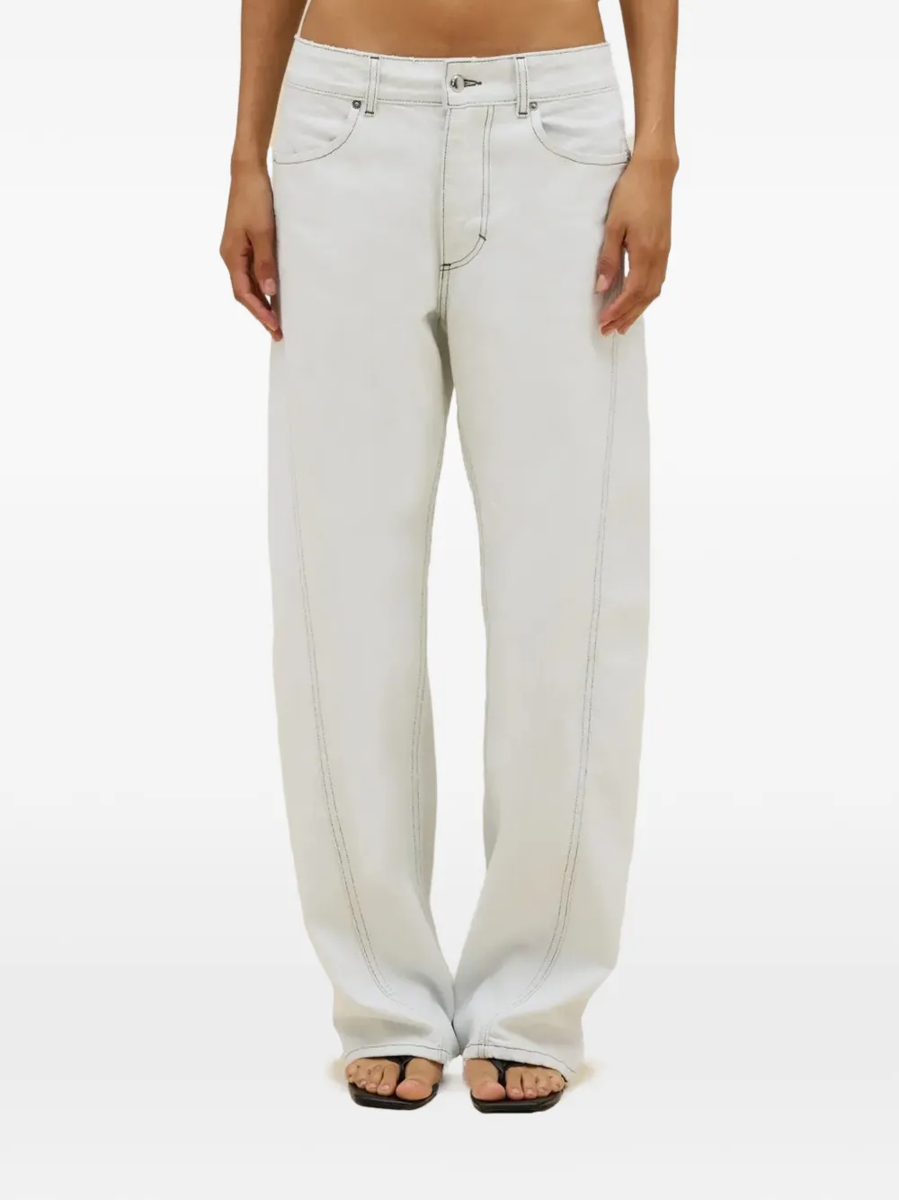 Eckhaus Latta seam jeans - Bianco
