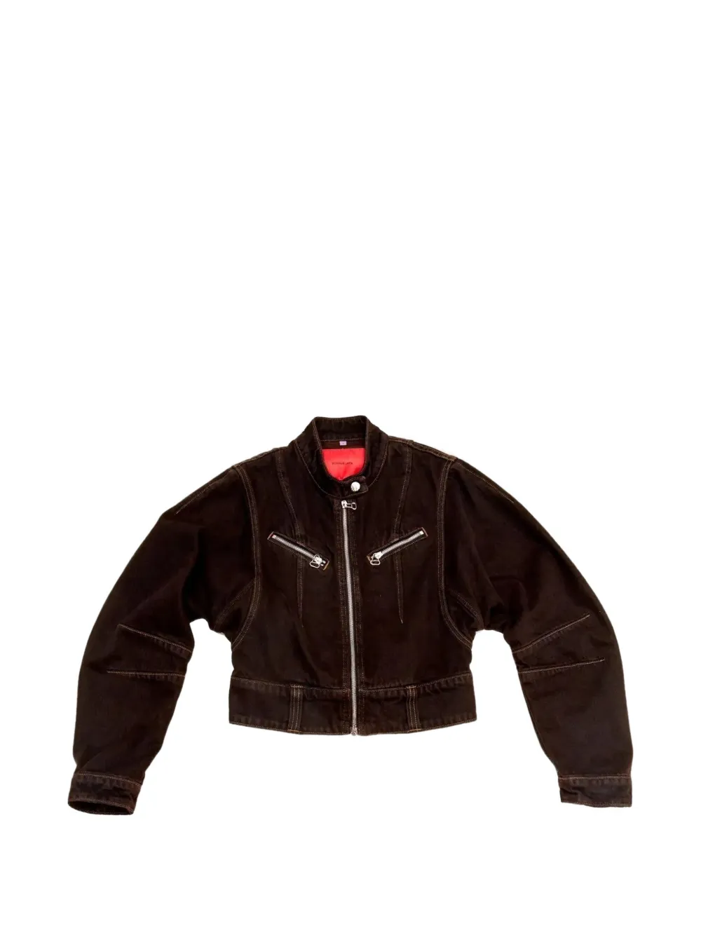 Eckhaus Latta welt-pockets bomber jacket - Marrone
