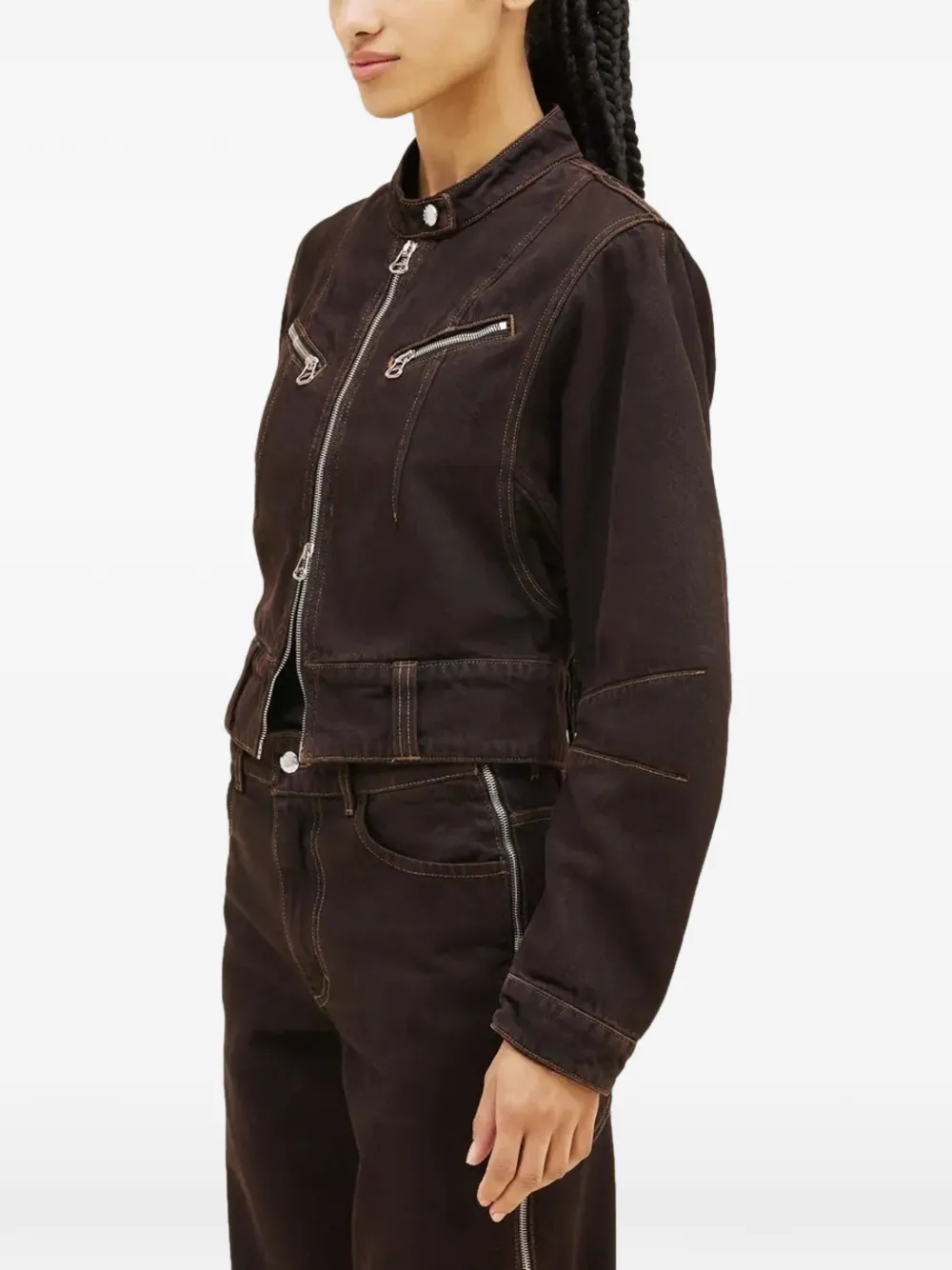  Eckhaus Latta Welt-pockets Bomber Jacket - Brown 