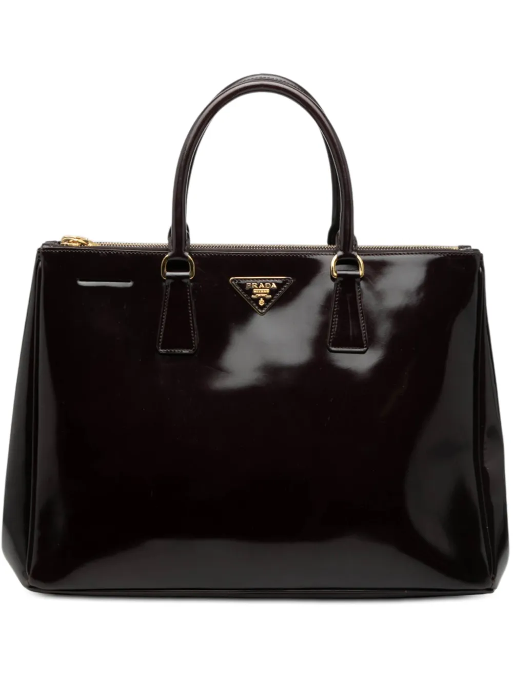 Prada Pre-Owned 2013-2026 Medium Spazzolato Galleria Double Zip satchel - Viola