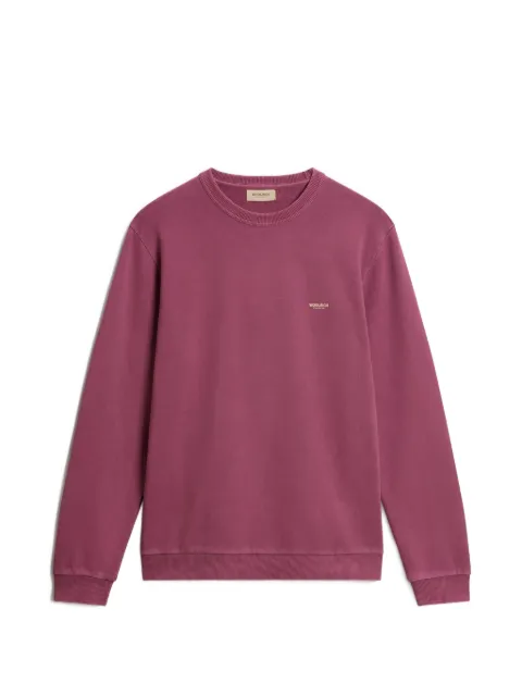 Woolrich garment-dyed logo-print sweater