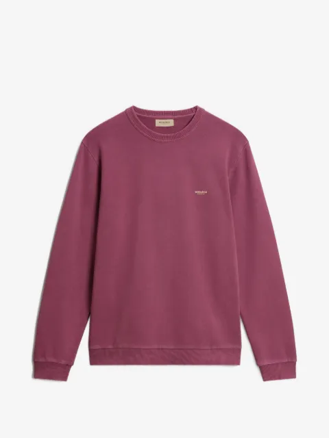 Woolrich garment-dyed logo-print sweater