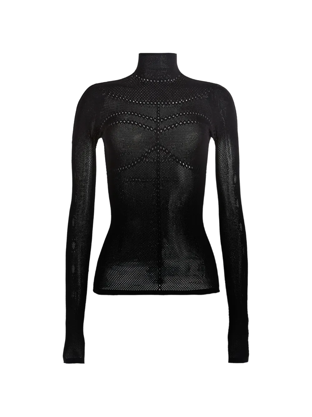 Maccapani mock-neck top - Nero