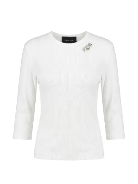 Simone Rocha crystal-embellished ribbed T-shirt