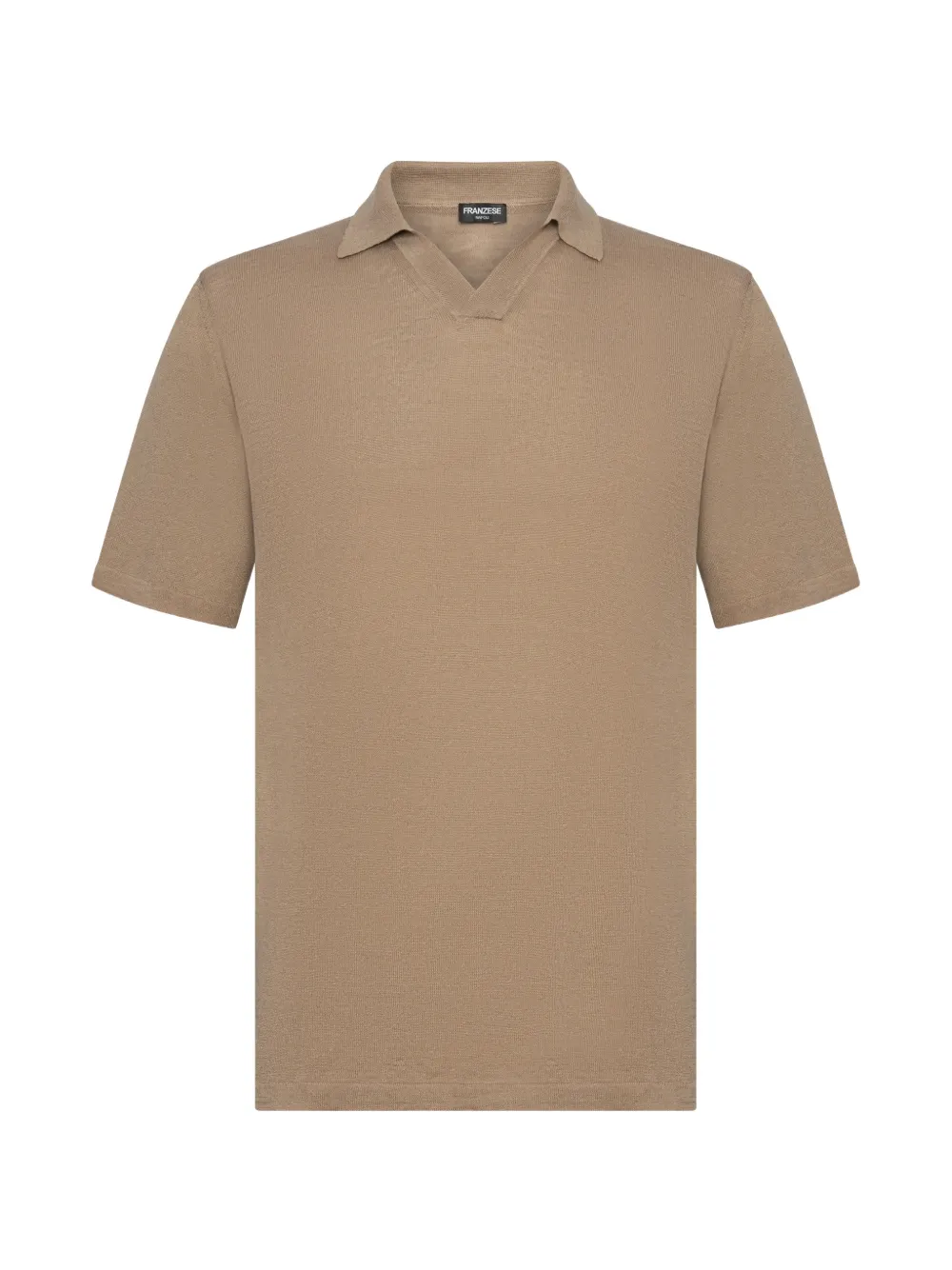 FRANZESE COLLECTION V-neck ribbed T-shirt - Toni neutri