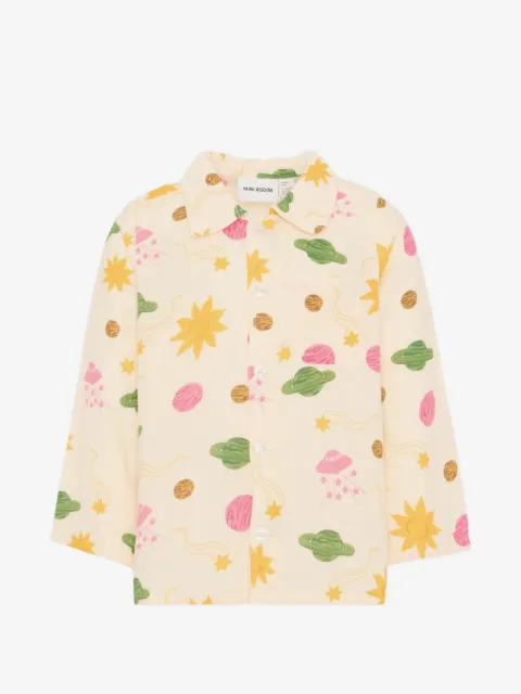 Mini Rodini space print long-sleeved shirt