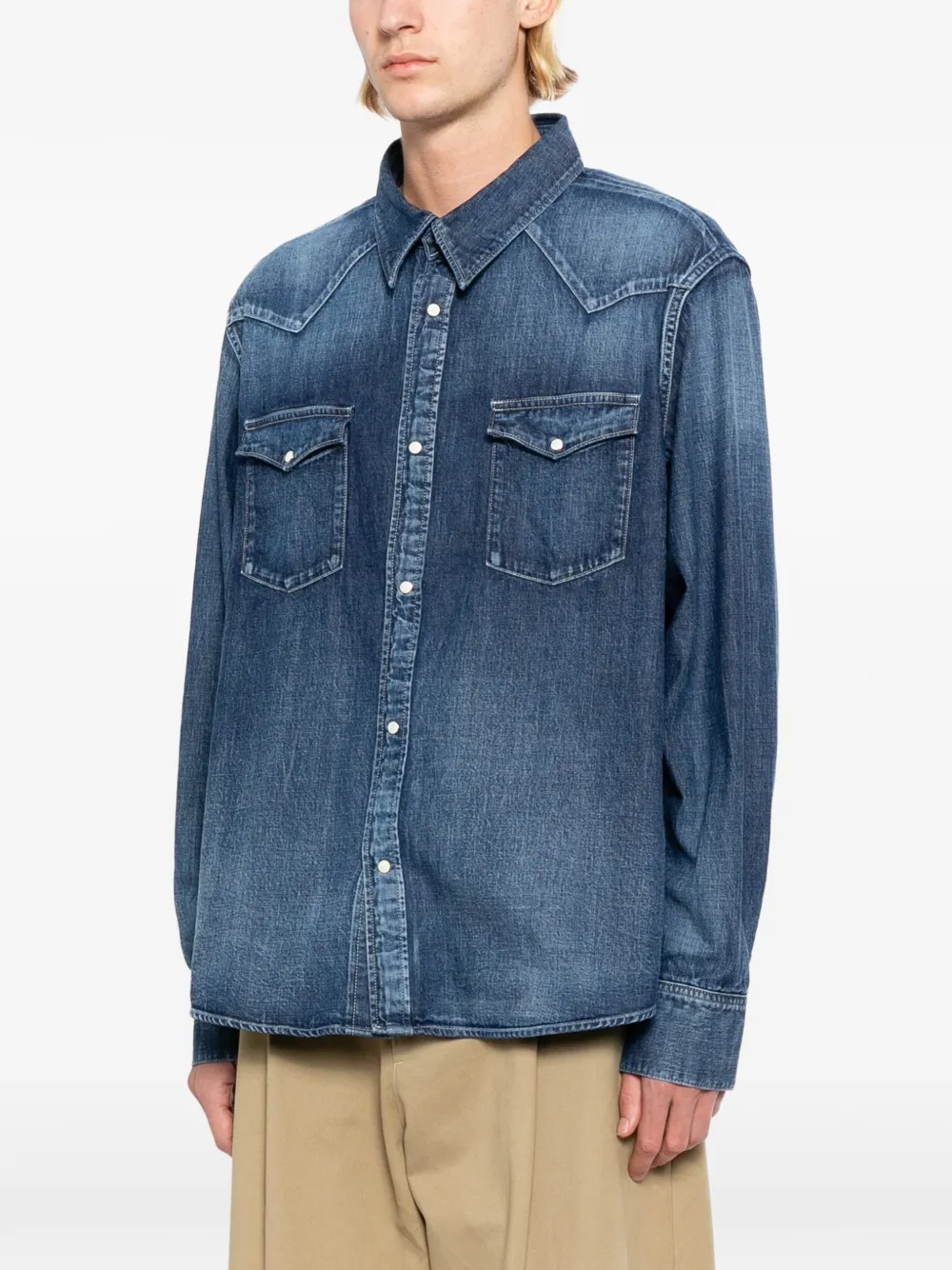 visvim Social Sculpture overhemd Blauw