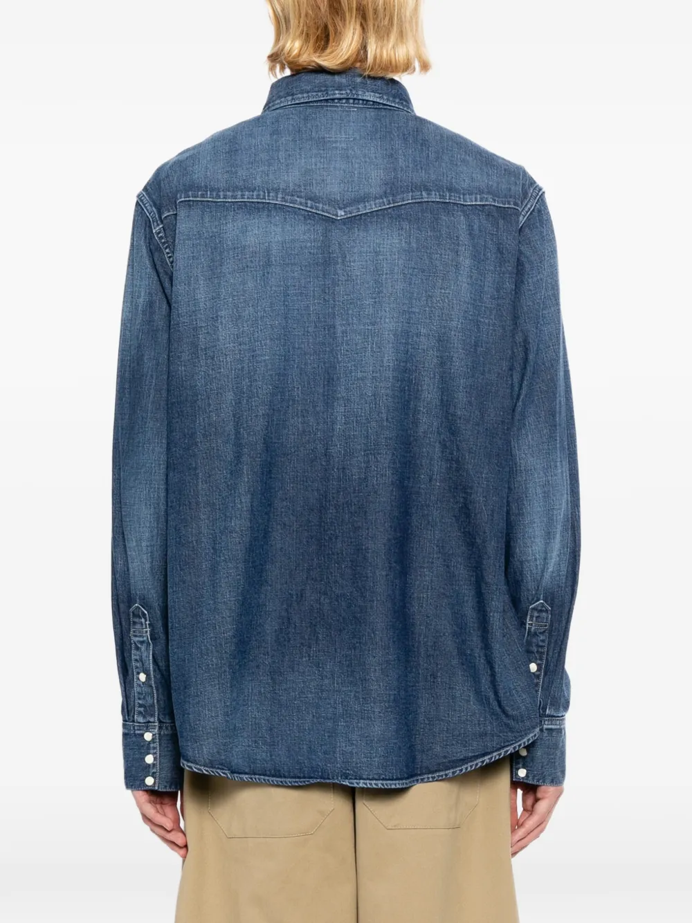 Visvim Social Sculpture Shirt | Blue | FARFETCH NZ