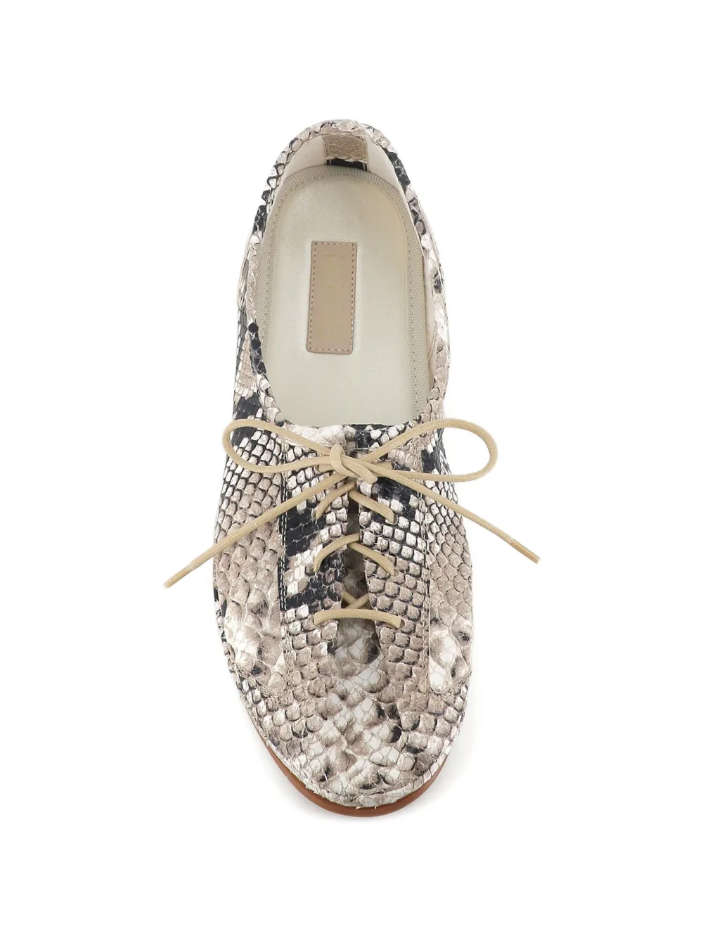 Alexander Hotto snakeskin-print slippers Beige