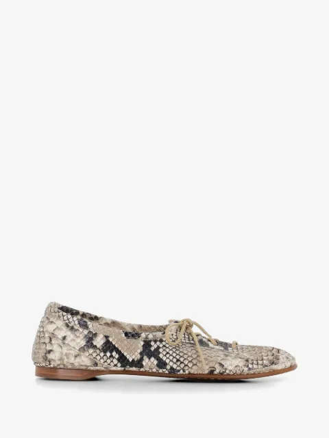 Alexander Hotto slippers con estampado de piel de serpiente