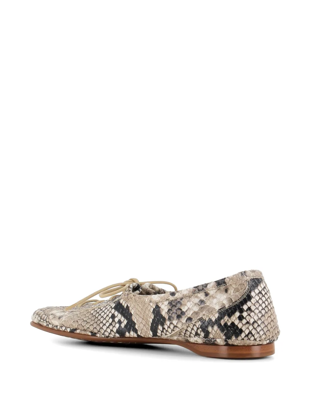Alexander Hotto snakeskin-print slippers Beige