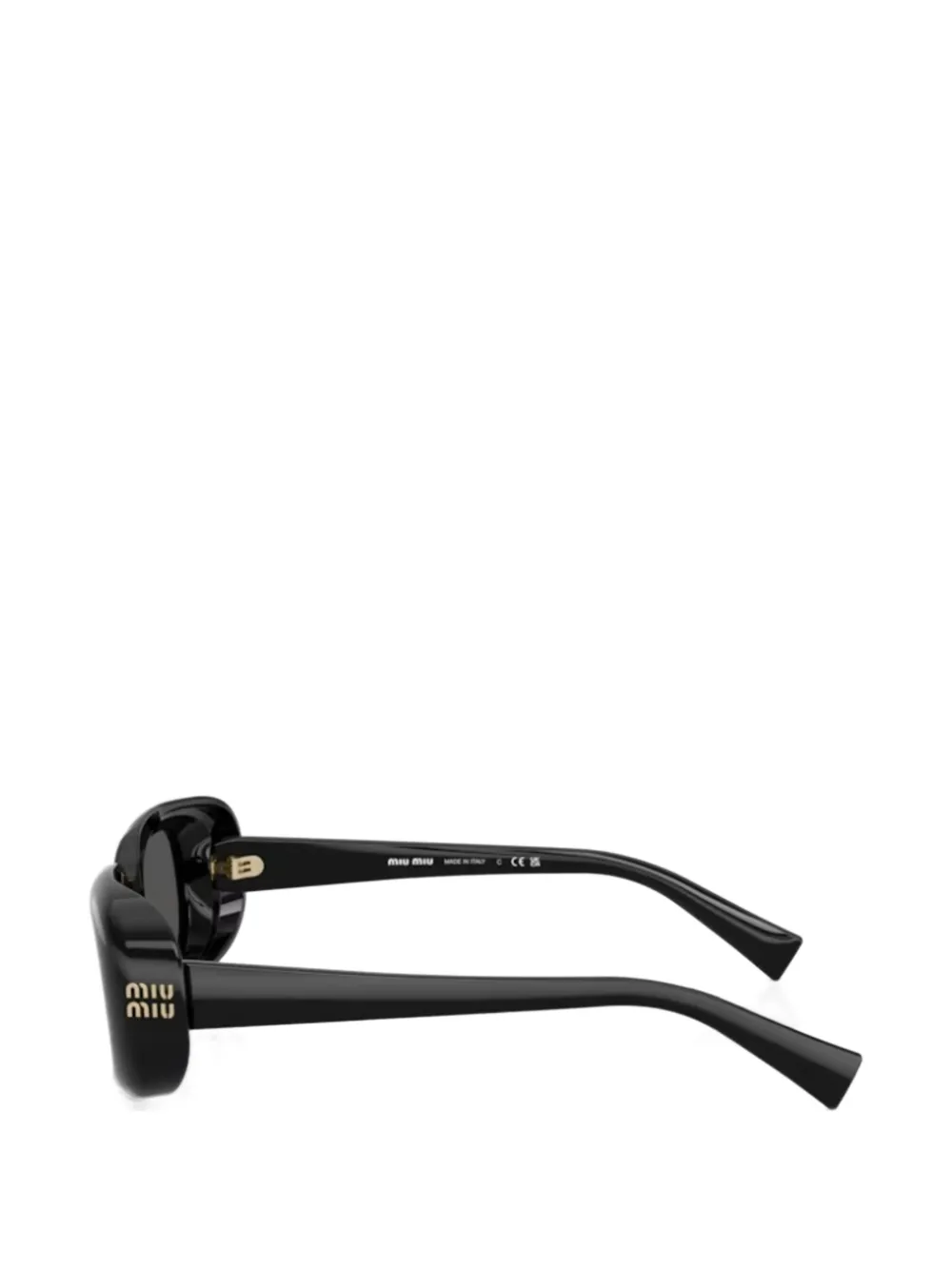 Miu Eyewear Zonnebril met vierkant montuur Zwart
