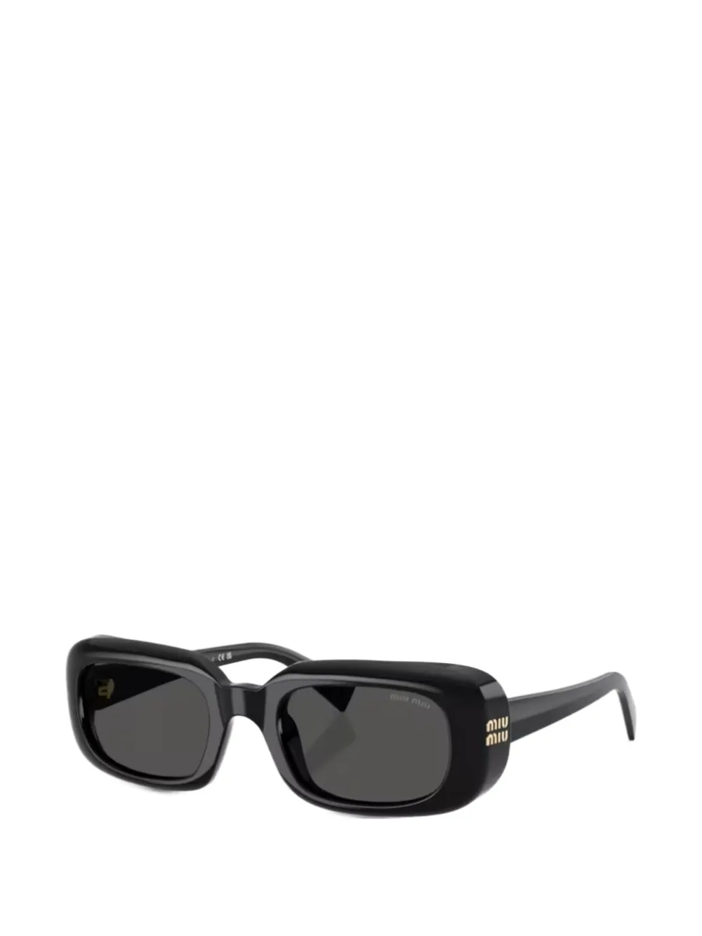 Miu Eyewear Zonnebril met vierkant montuur Zwart