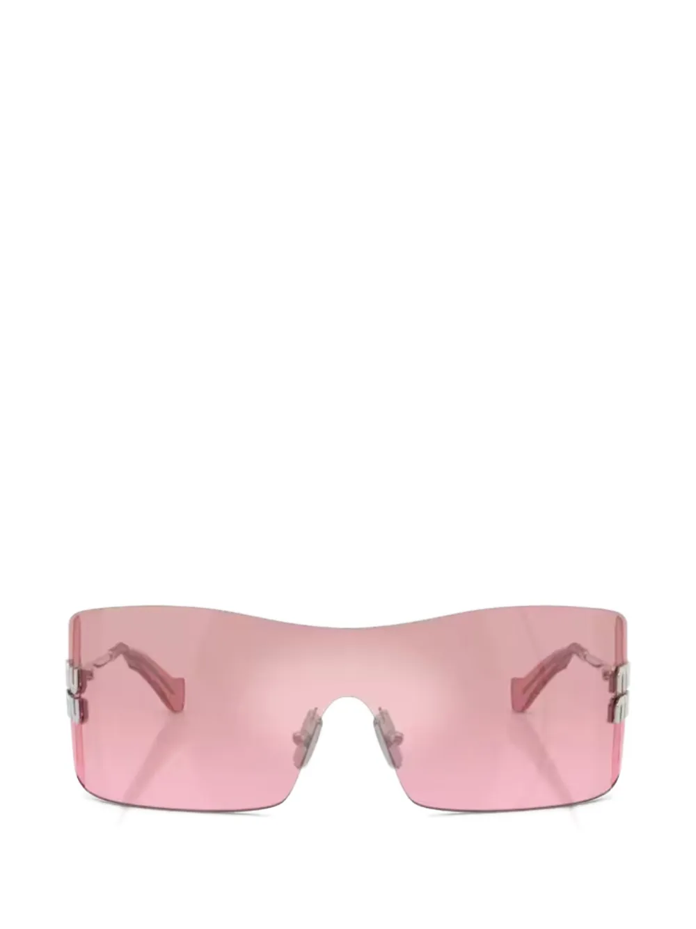 Miu Miu Eyewear logo-detail sunglasses - Rosa