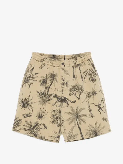 Universal Works short Jungle Toile à design plissé
