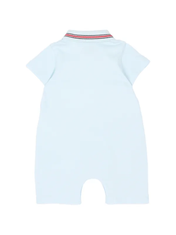 Moncler Enfant ストライプカラーロンパース | ブルー | FARFETCH JP