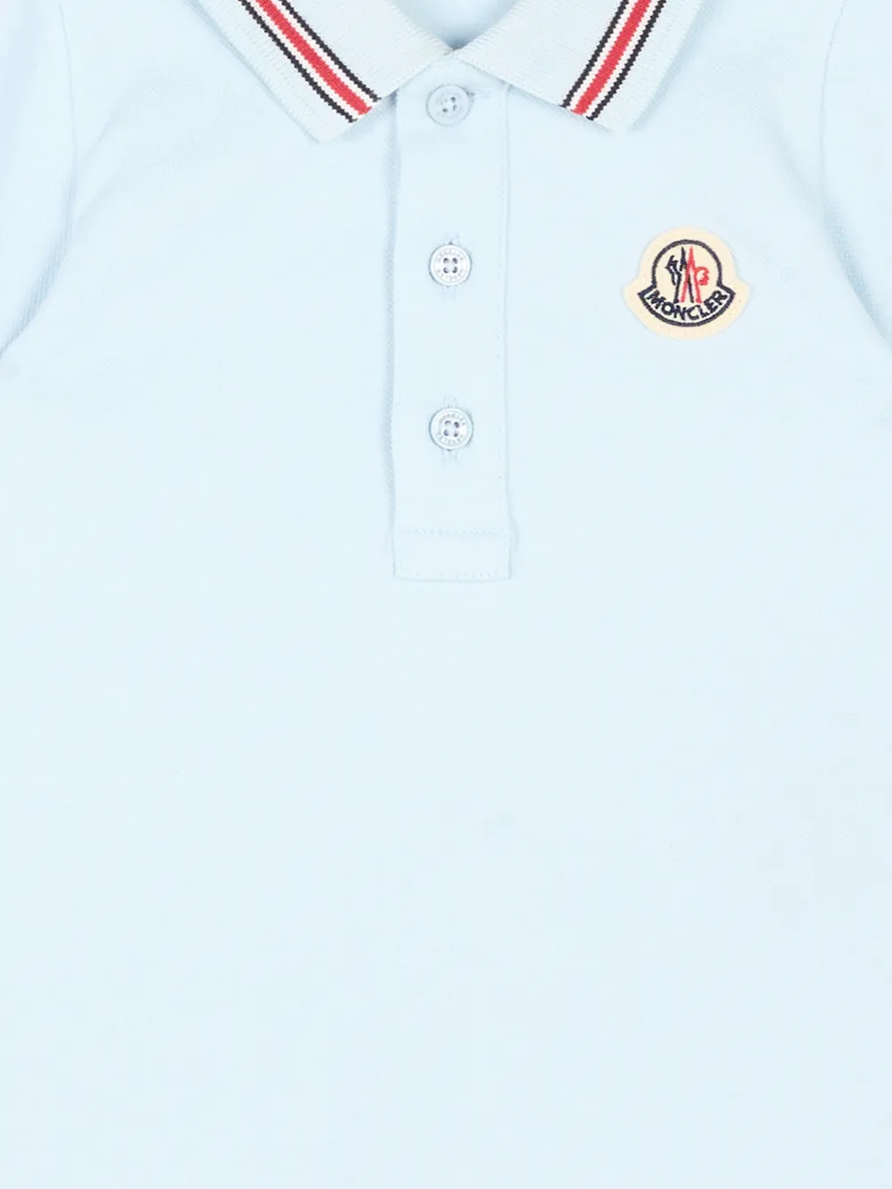  Moncler Enfant Polo Logo Romper - Blue 