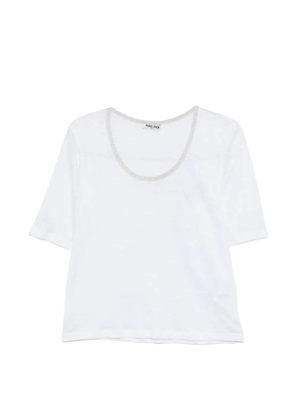 Max & Moi Scoop-neck T-shirt In White
