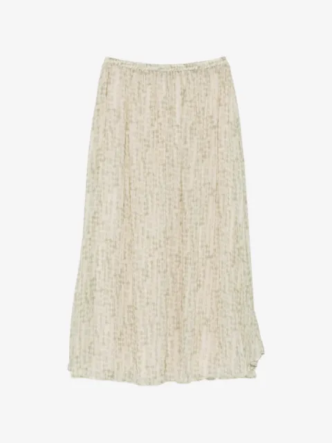 Max & Moi printed crinkled mid skirt