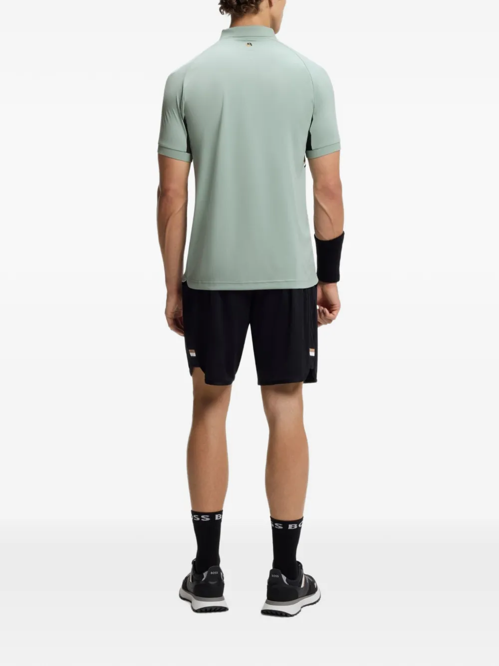 BOSS Active Quick-Dry slim-fit poloshirt Groen