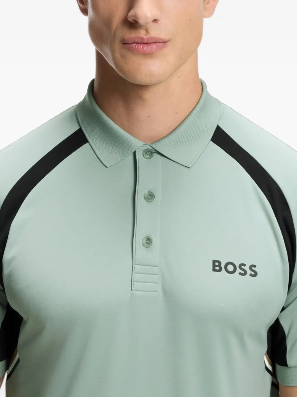BOSS Active Quick-Dry slim-fit poloshirt Groen