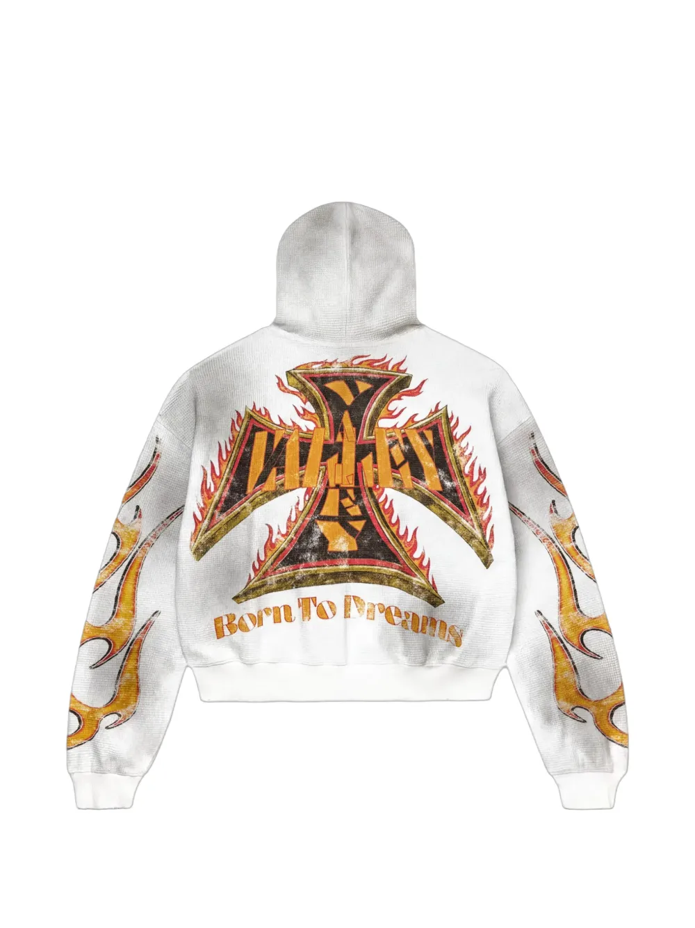 Vale Reborn Waffle zip-up Hoodie | White | FARFETCH