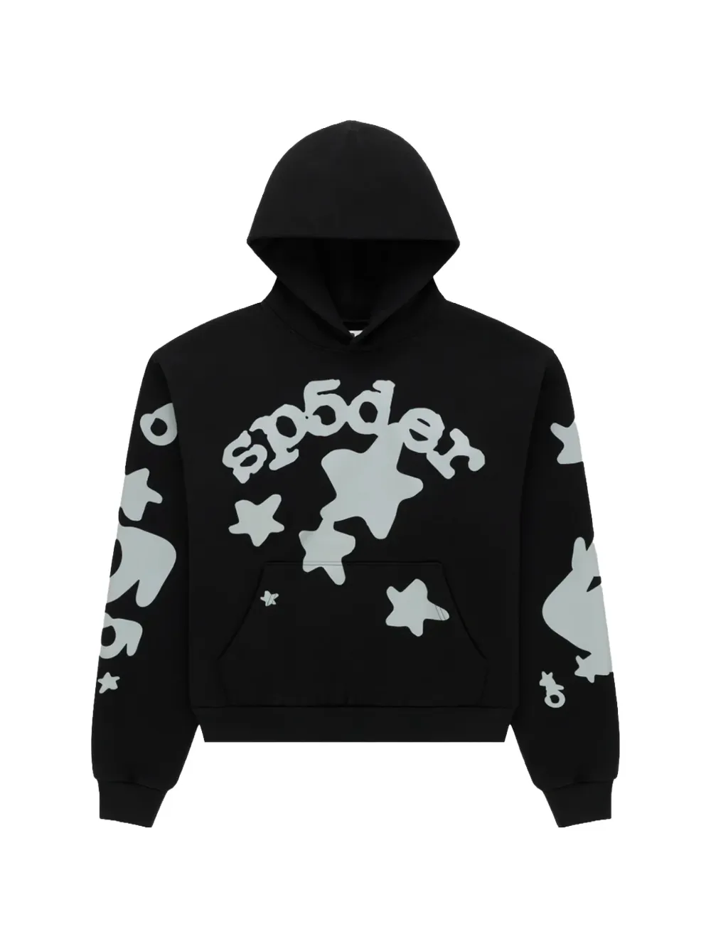 SP5DER reflective-detail hoodie - Black