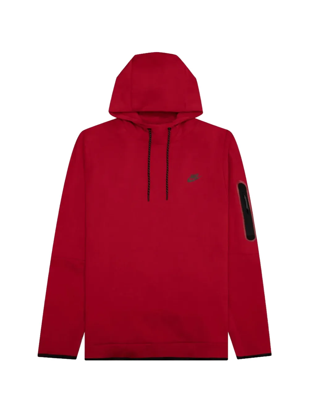 Nike logo detail hoddie - Rosso