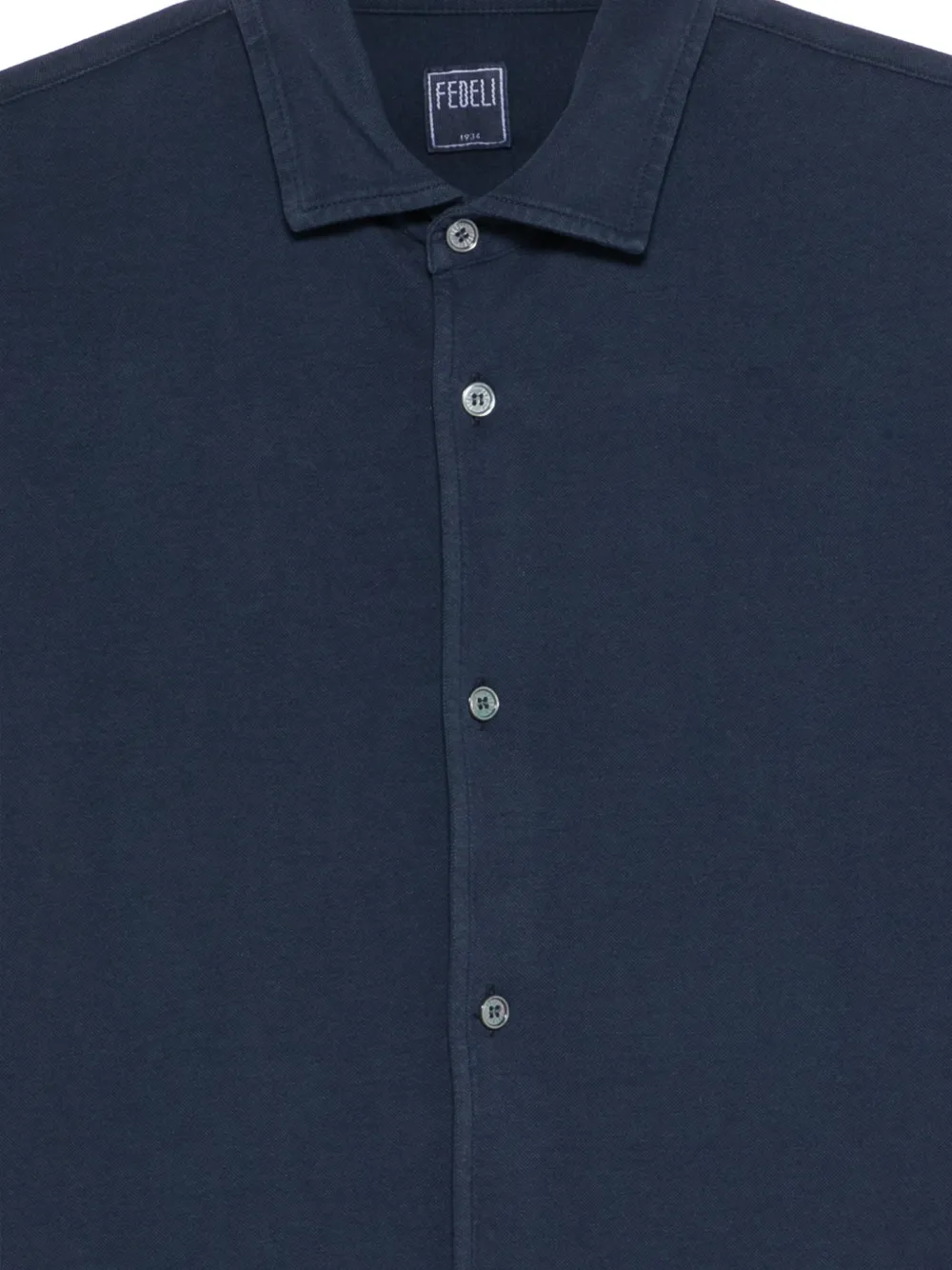  Fedeli Camisa Con Botones - Azul 