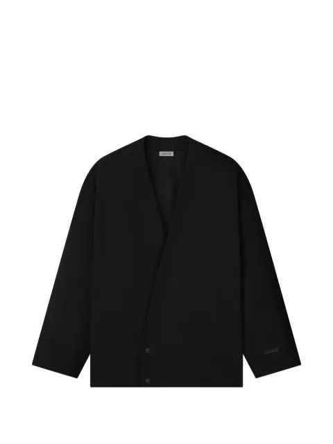 Fear Of God easy care wool Relaxed cropped lapelless jacket