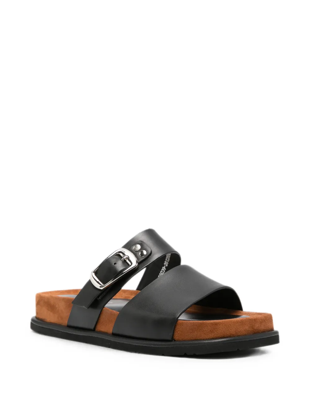 ADRIANNA FERETTI Sandalen met dubbele bandjes en gespsluiting Zwart