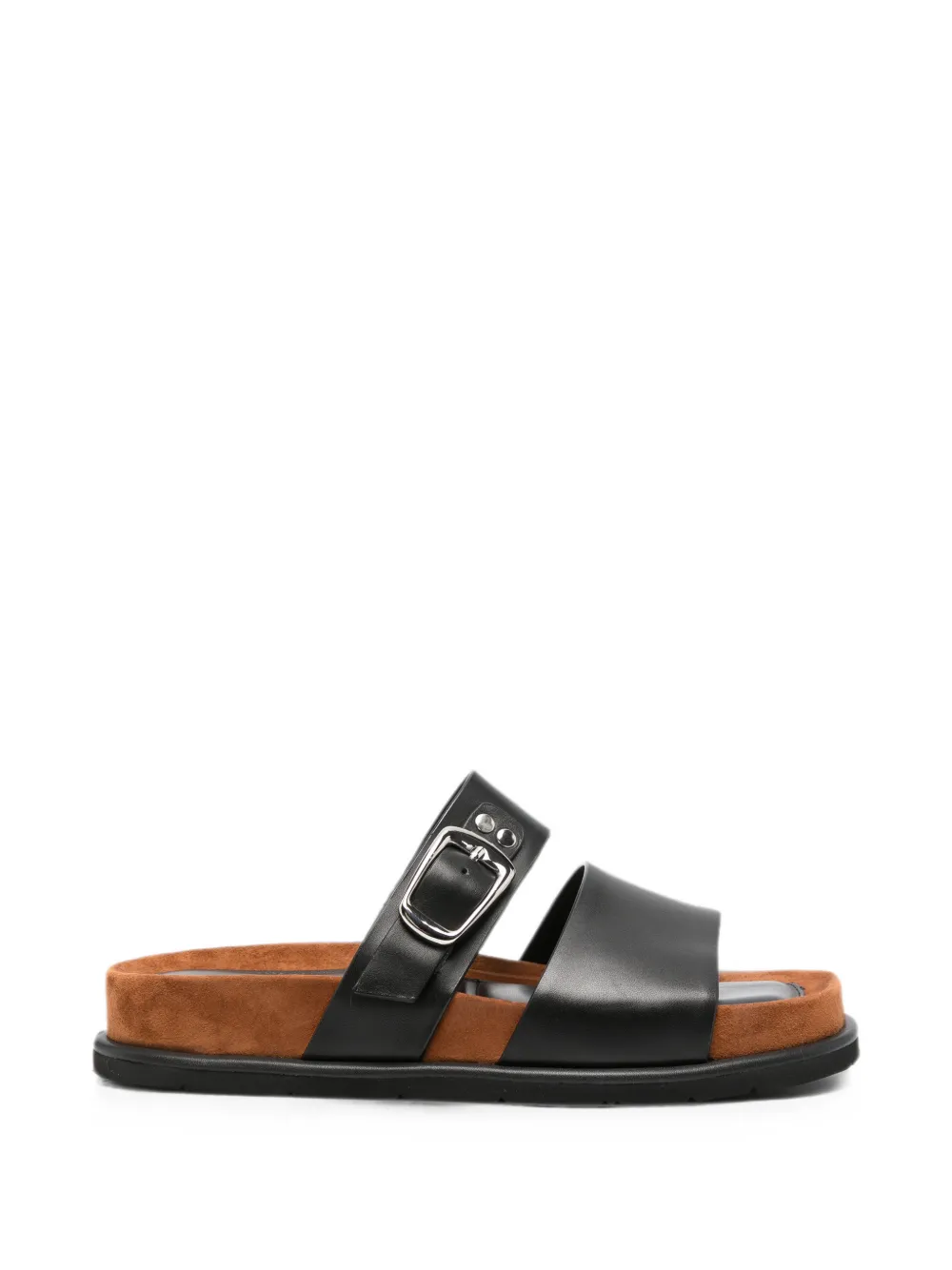 ADRIANNA FERETTI Sandalen met dubbele bandjes en gespsluiting Zwart