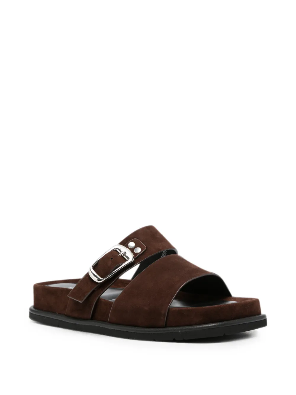 ADRIANNA FERETTI Suède sandalen met gespsluiting Bruin
