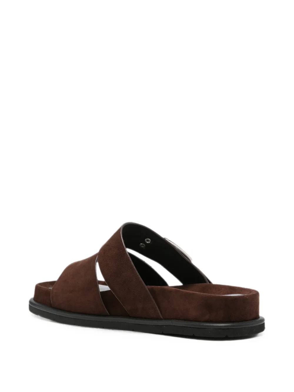 ADRIANNA FERETTI Suède sandalen met gespsluiting Bruin