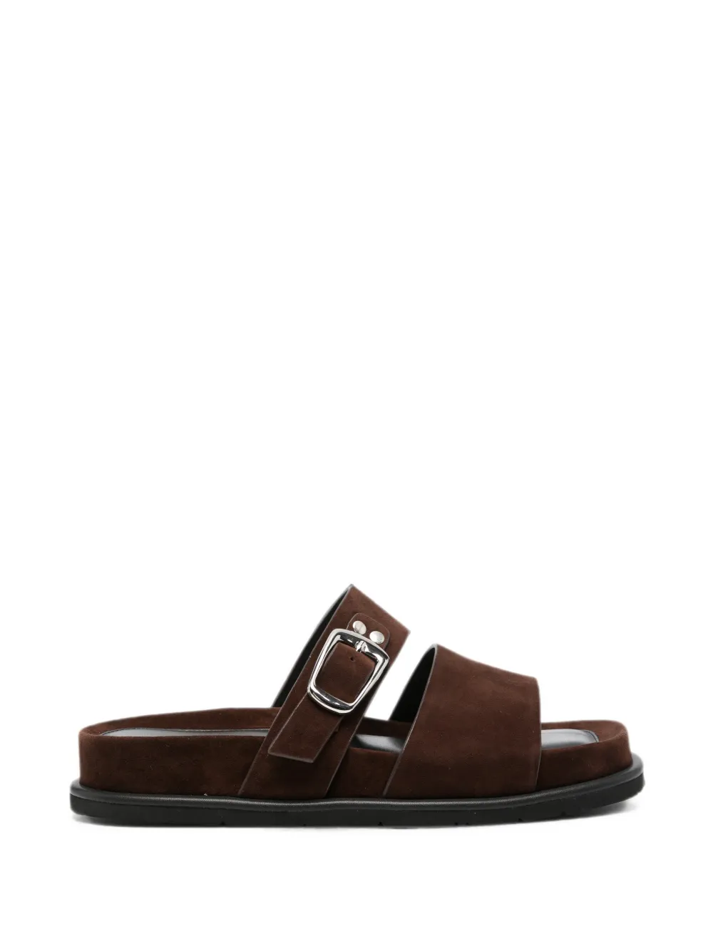 ADRIANNA FERETTI Suède sandalen met gespsluiting Bruin