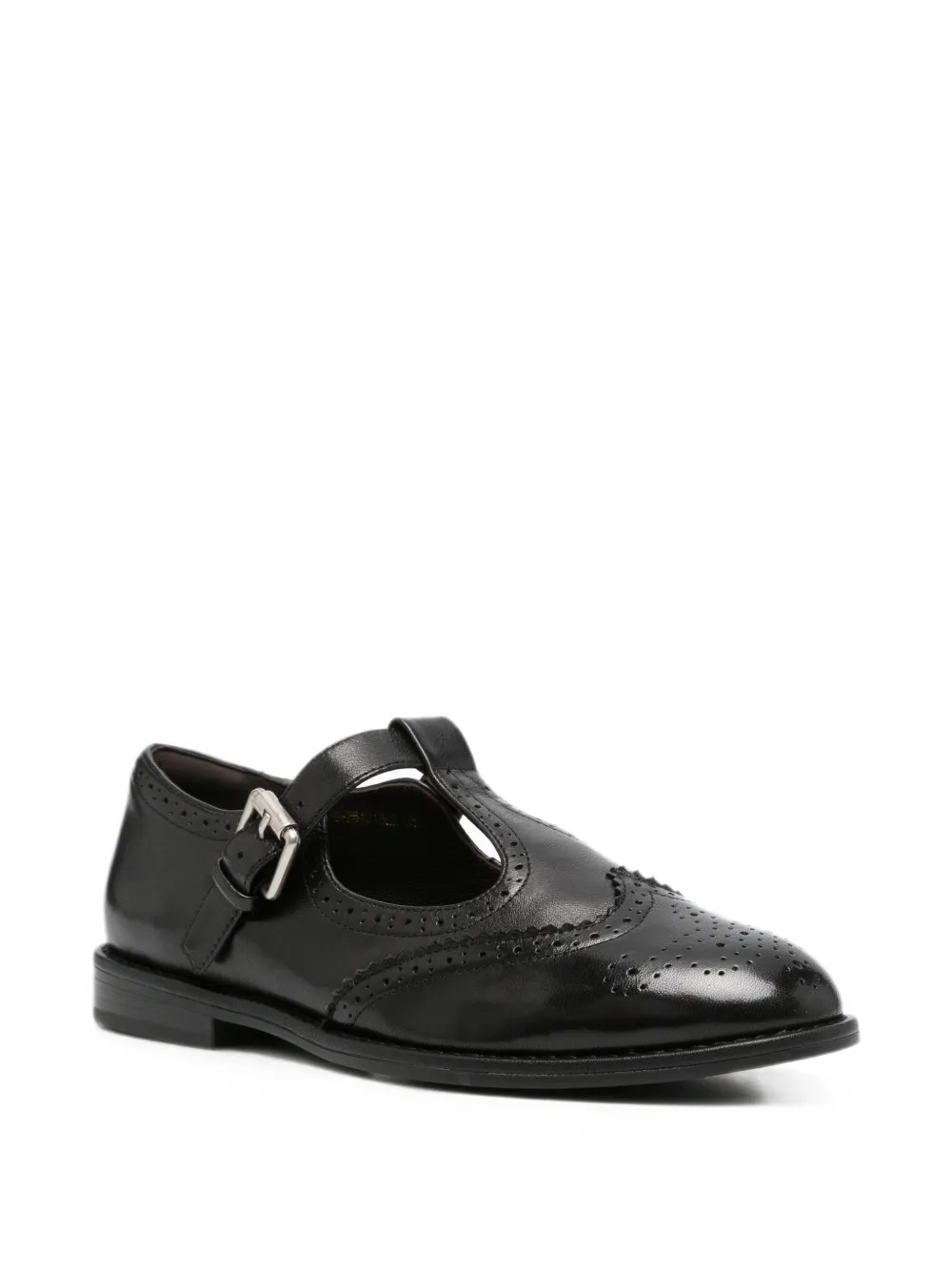 ADRIANNA FERETTI Pumps met brogue-detail en T-bandje Zwart