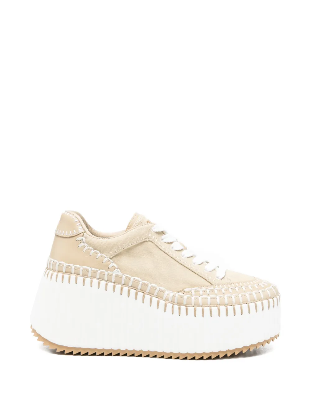 Chloé Nama sneakers met plateauzool Beige