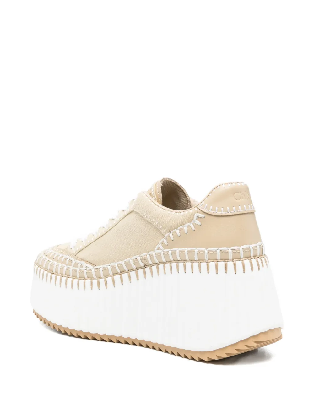 Chloé Nama sneakers met plateauzool Beige