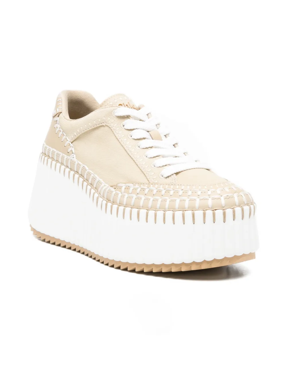 Chloé Nama sneakers met plateauzool Beige