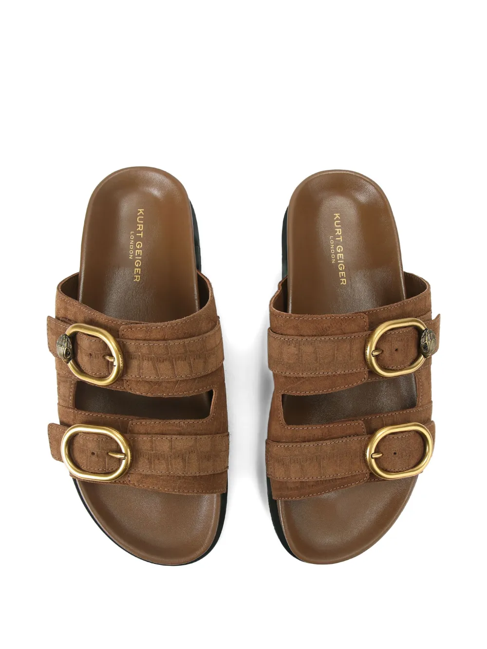 Kurt Geiger London Bancroft suède sandalen Bruin