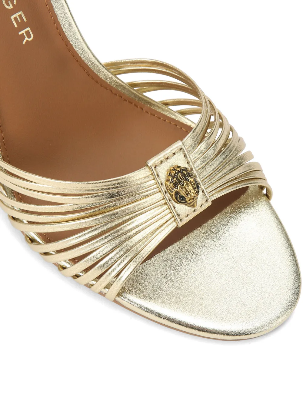 Kurt Geiger London 90 mm leren sandalen met hak Goud