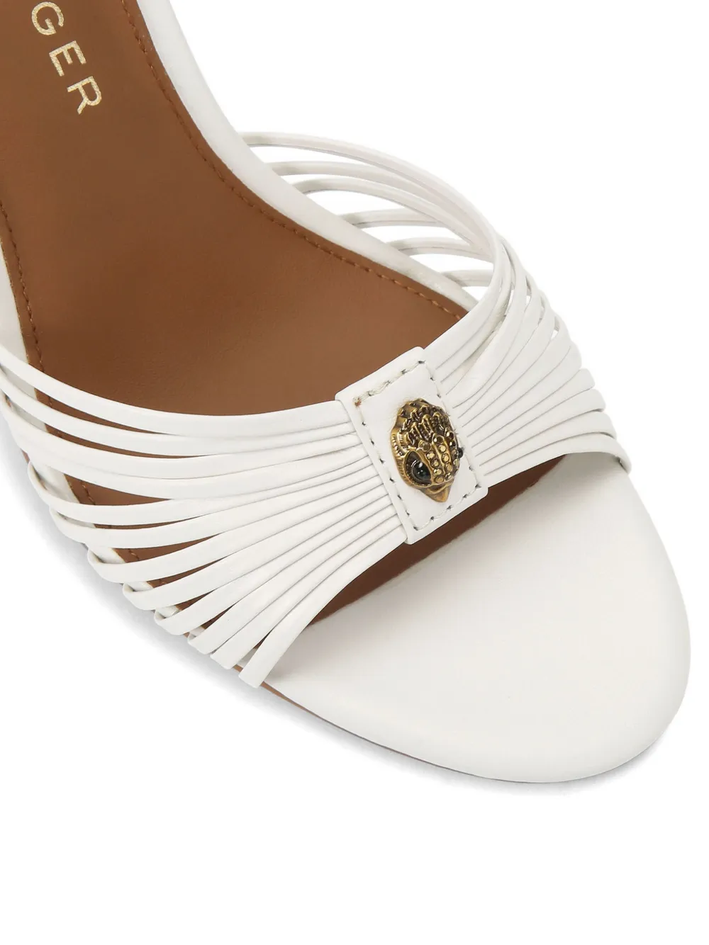 Kurt Geiger London 90 mm leren sandalen met hak Wit