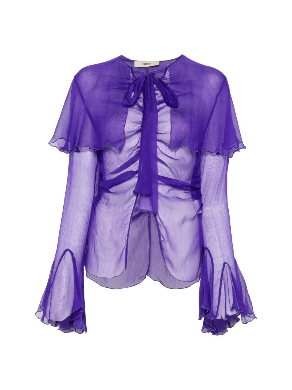 SIEDRES Top con ruches - Viola