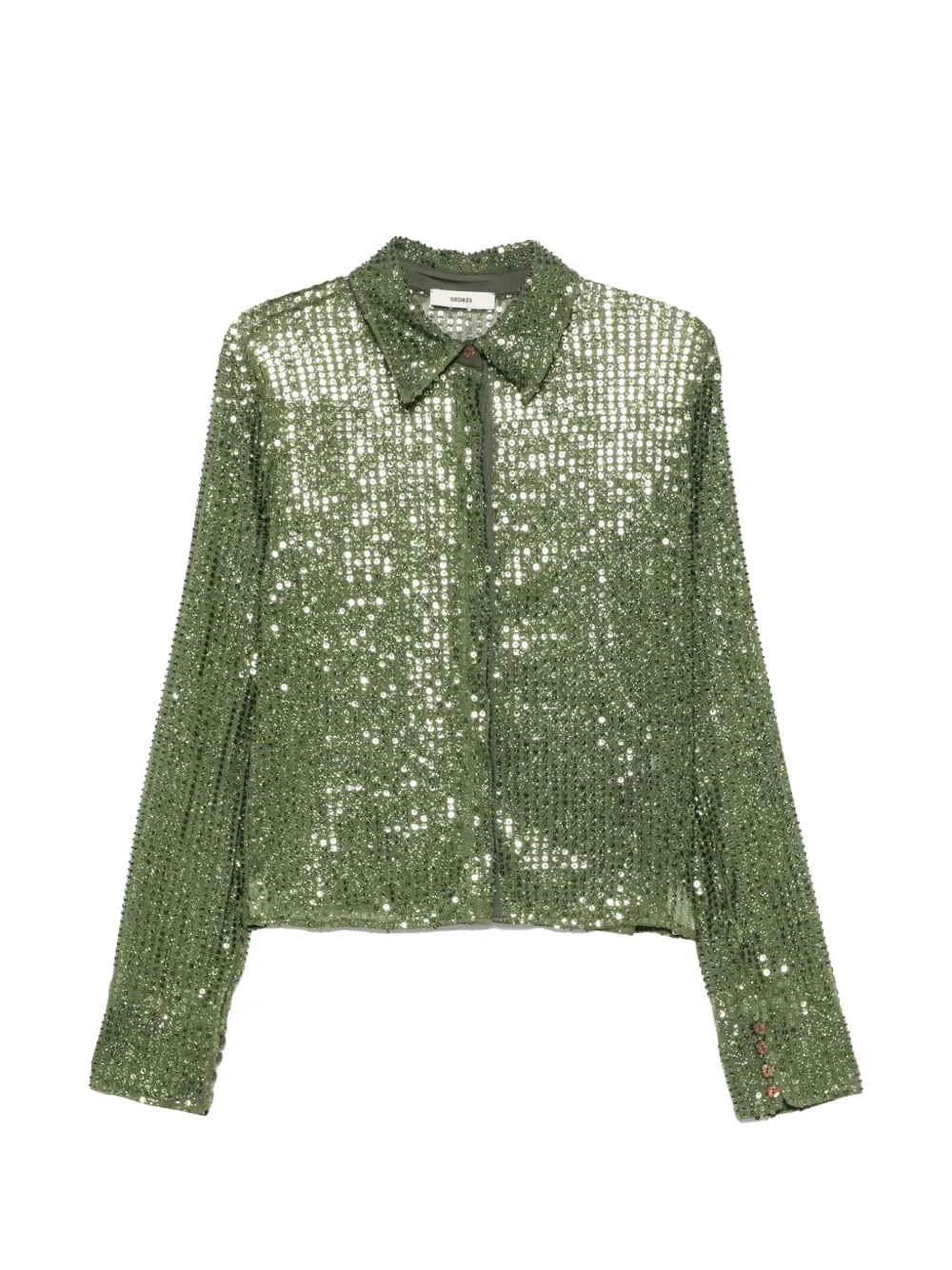 SIEDRES Camicia con paillettes - Verde