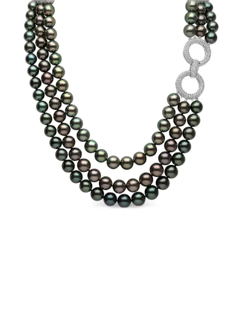 Yoko London Tahitian Pearl diamond link necklace