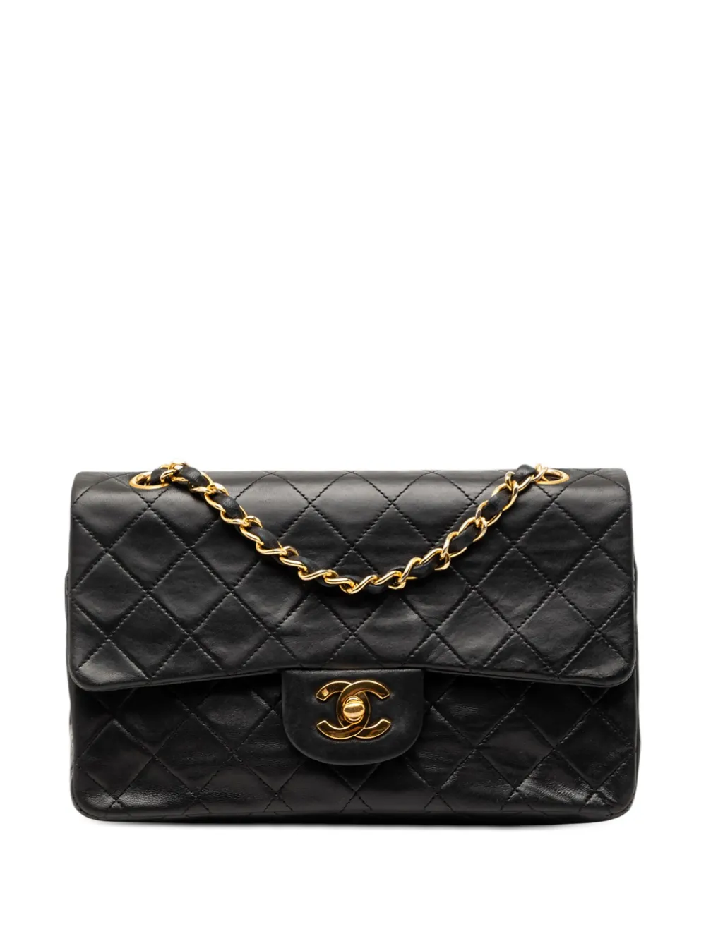 CHANEL Pre-Owned 1989-1991 Small Classic Lambskin Double Flap shoulder bag - Nero
