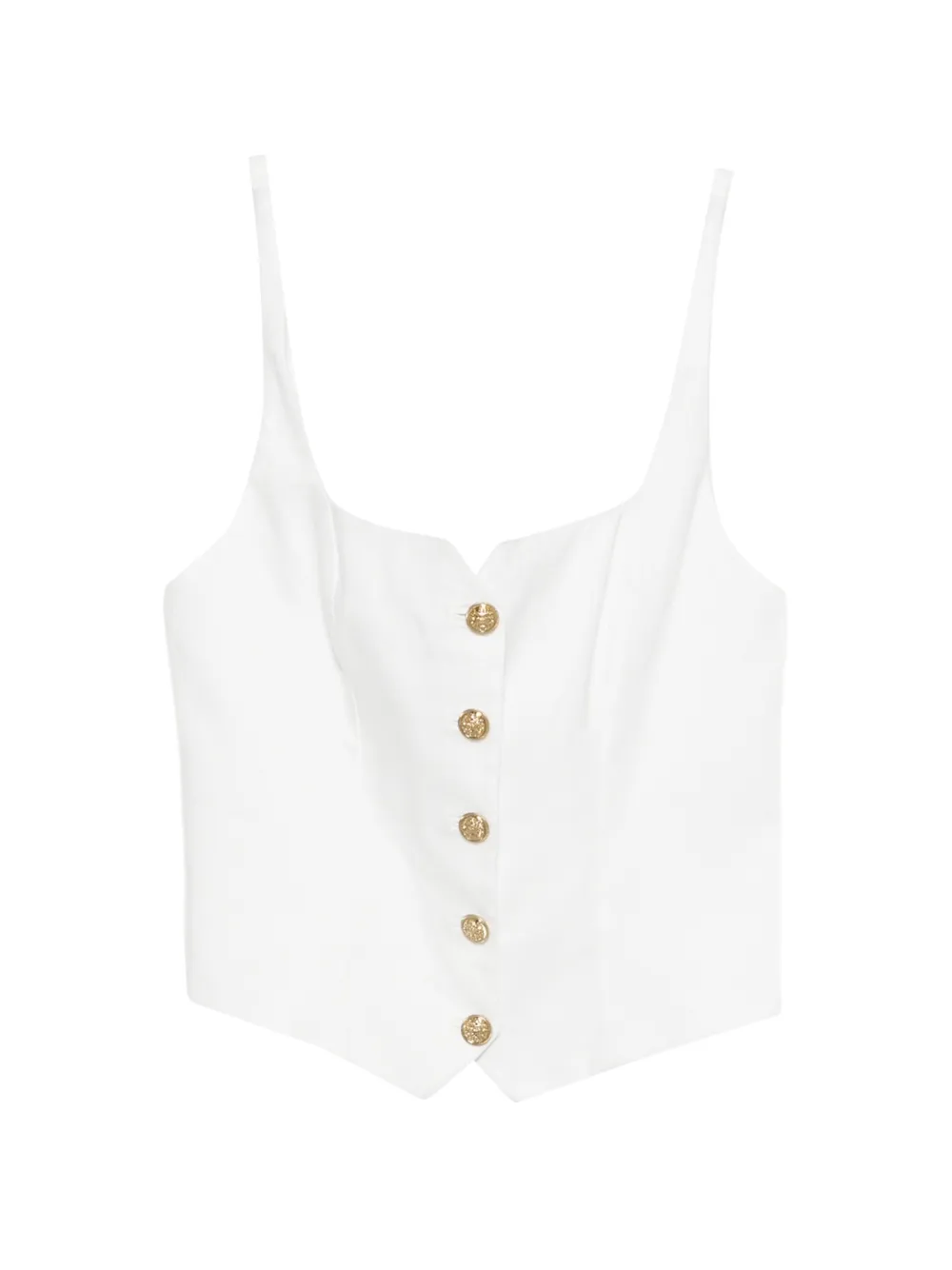 alice + olivia button tank top - Bianco
